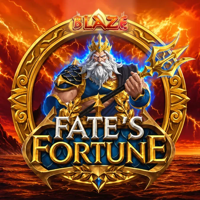 Interface do jogo Fate’s Fortune com símbolos mitológicos gregos